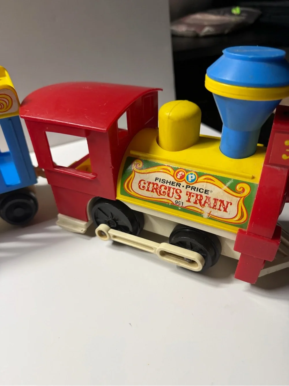 Fisher Price Little People Circus Train # 991 vintage 1973 Engine Whistle Works